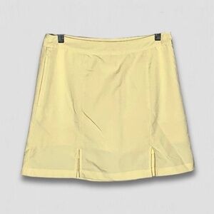 Vintage Ashworth Y2K Micro Mini Skort Built-In Shorts Banana Yellow Women’s sz 4